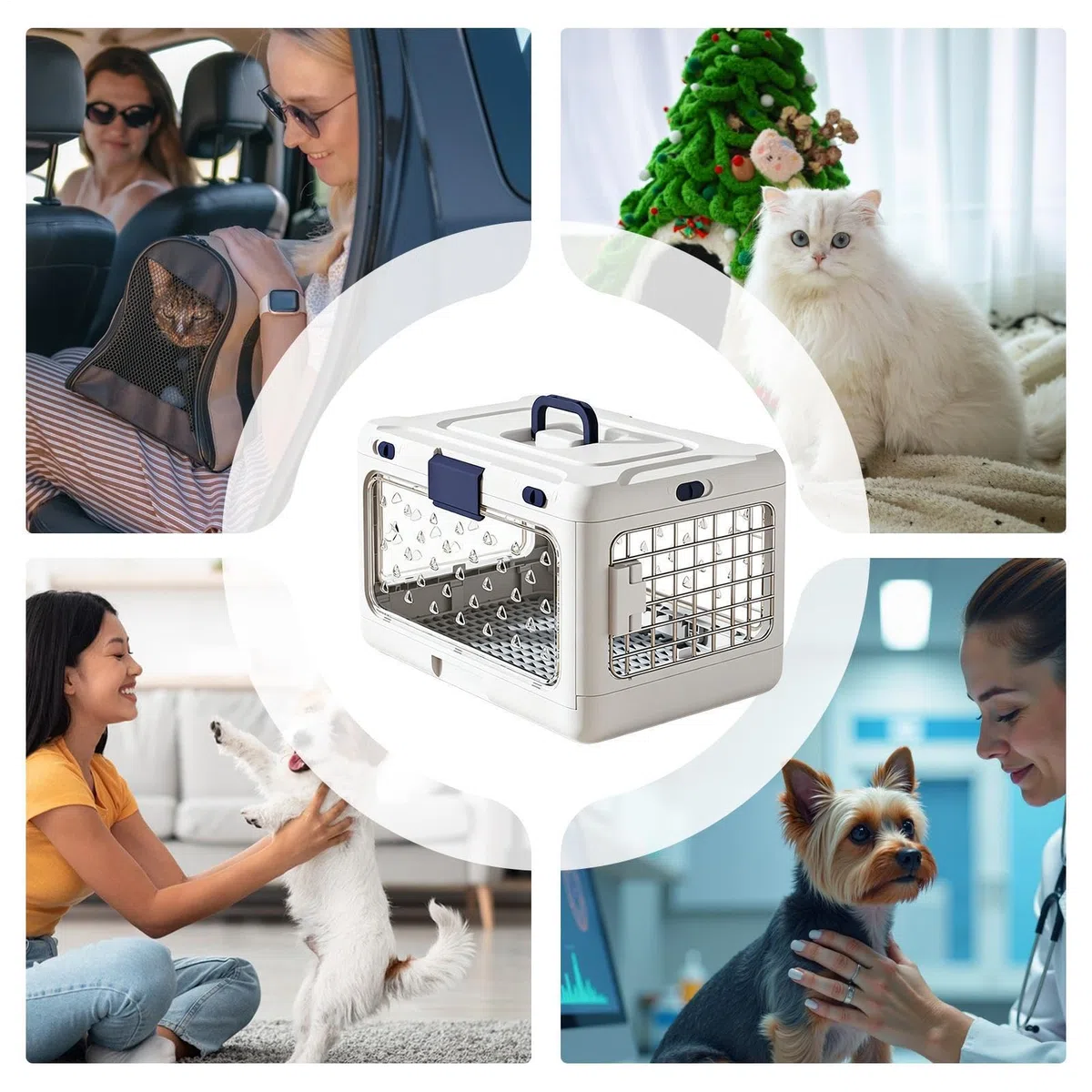 Transportín Viajero Canino Rígido Portátil Plegable | Transportín Rígido Para Gatos Cachorros Y , Viajes Por Carretera, Senderismo, Excursiones Aire Libre, Camping, Caminatas