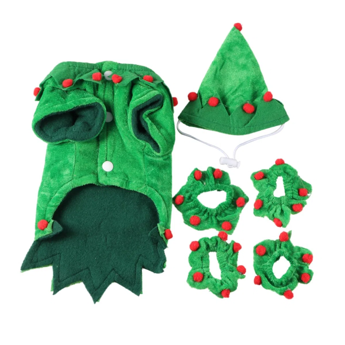 POPETPOP 3 Juegos De Ropa De Fiesta para Mascotas Disfraz Navideño para Perro Capa con Sombrero Accesorio Navideño para Mascotas Talla S