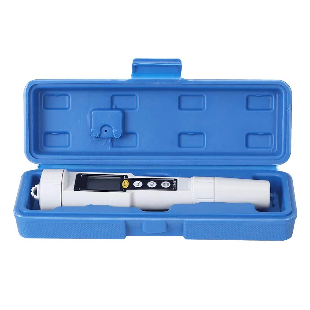 Probador digital portátil de salinidad, pantalla LED de alta precisión para piscina de agua salada y acuicultura