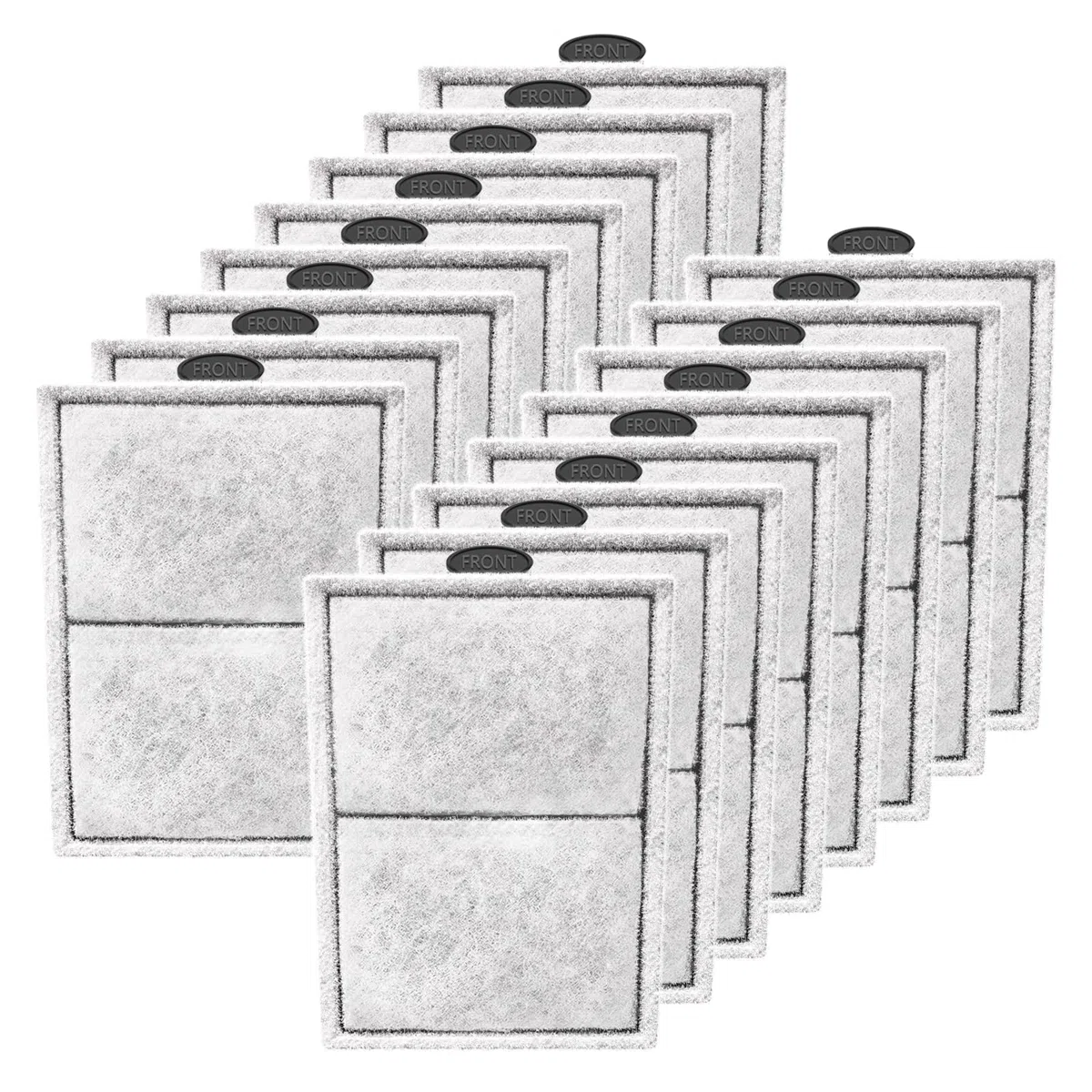 Paquete de 16 cartuchos de filtro PF-L para filtros de potencia Top Fin PF20, PF30, PF40 y PF75, cartucho de filtro de carbono grande para acuario con zeolita