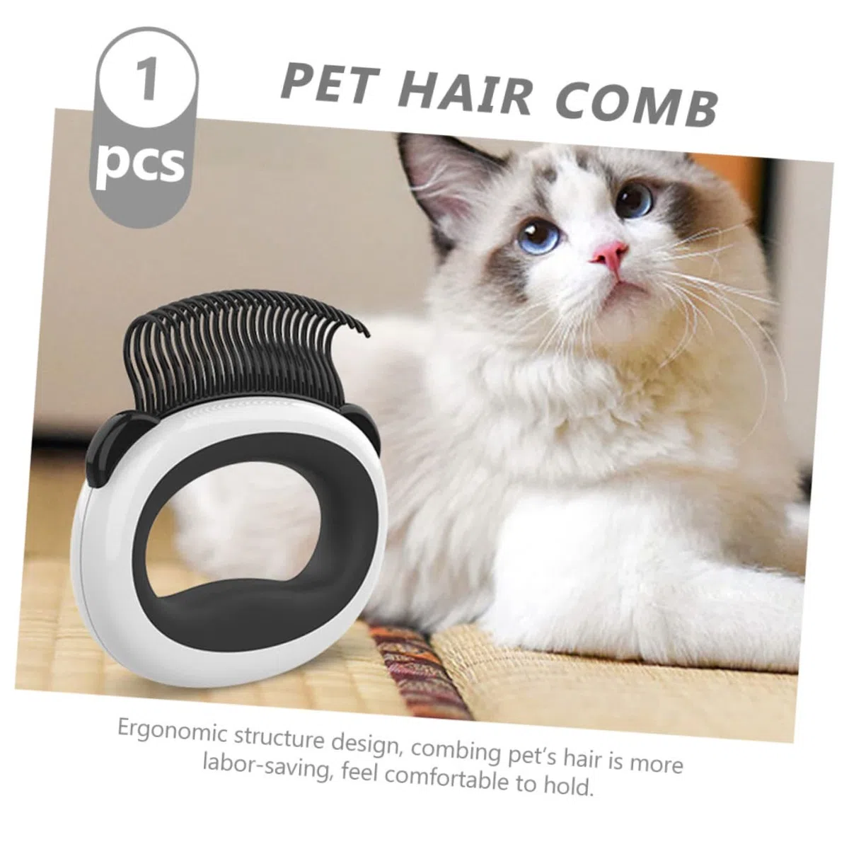 Happyyami 5piezas Cepillo De Aseo Para Gatos Mango Ergonómico Peine De Mascota Para Eliminar Pelo Suelto y Desenredar Accesorio De Cuidado Diario Para Perros y Gatos