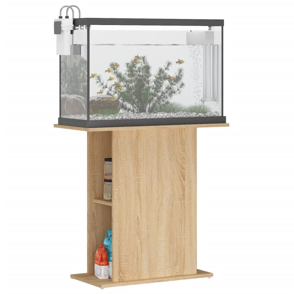 Soporte para Acuario de Roble Sonoma 75x36x72,5 cm de Madera de ingeniería,17.92kg-833650