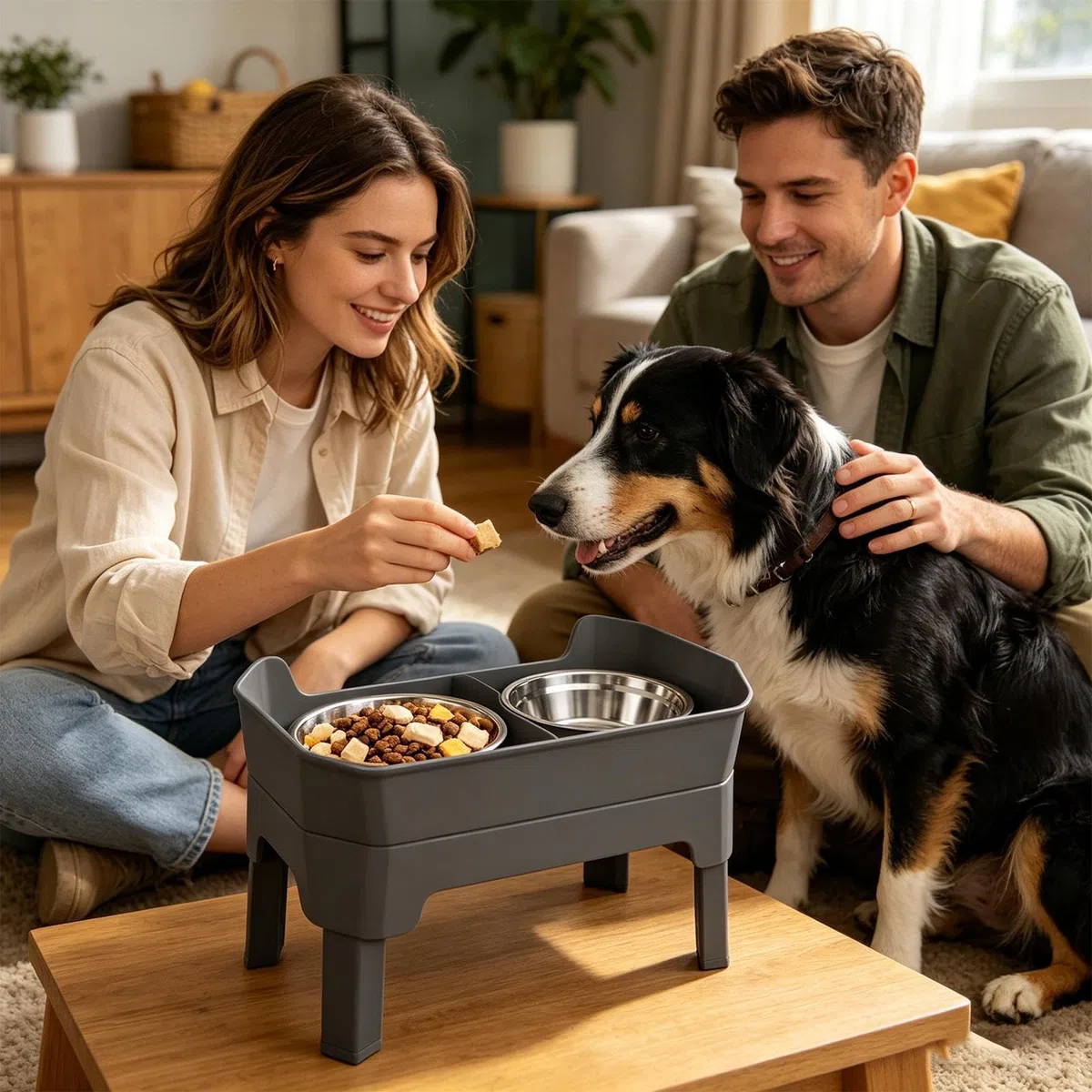 s Elevados Para Perros Doble De 4 Alturas Ajustables
