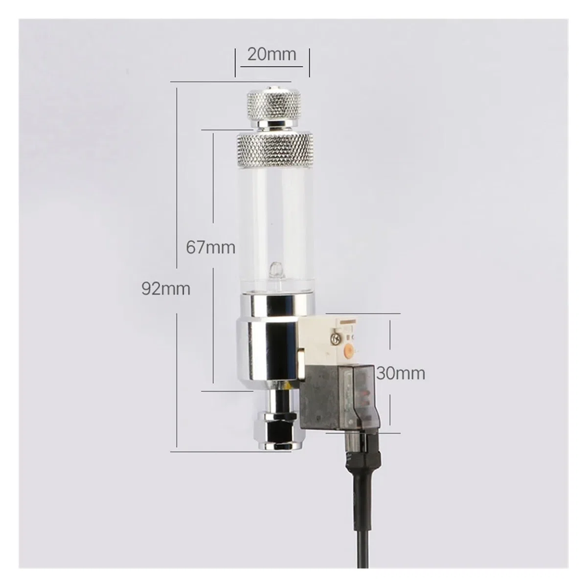 Regulador Contador de Burbujas de CO2 for Acuario, Sistema de Control de reacción de CO2 con válvula solenoide, Dispositivo de medición de dióxido de Carbono(Quick Plug Version)