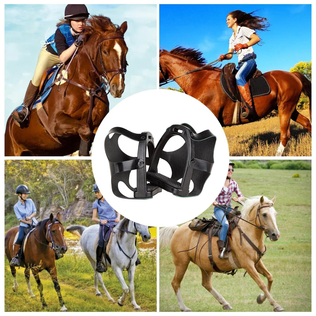 Estribos de Seguridad para Equitación Equipo Ecuestre Antideslizante