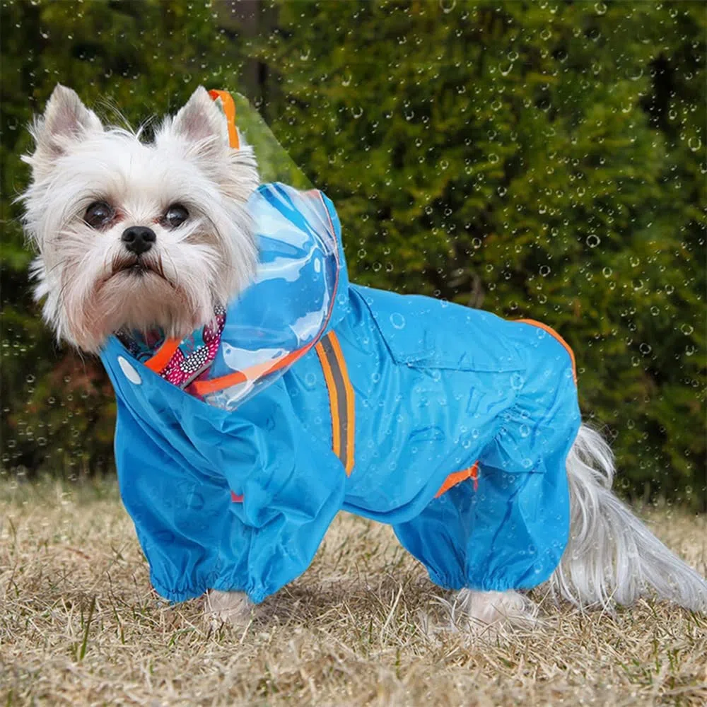 Chubasquero para Perros, Chubasquero Ligero for Perros, Chaqueta Impermeable con Bolsillo for Cachorros, Ideal for pequeños y medianos(Red,S)