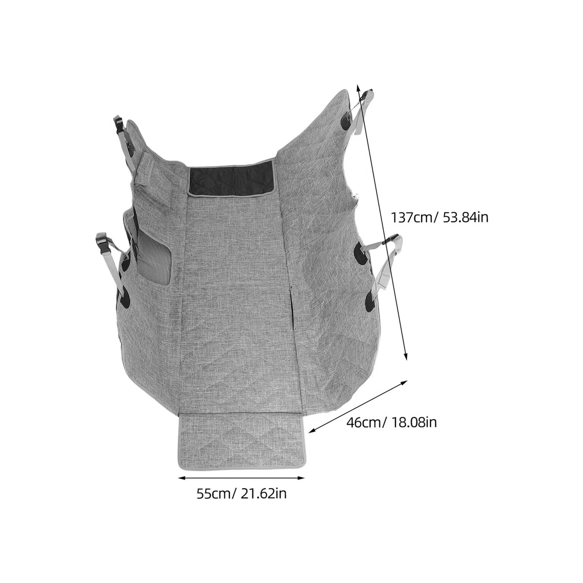 Lurrose Funda para Asiento de Coche para Perros de Tela Oxford, Resistente a Arañazos y Fácil de Limpiar, Adecuado para Viajes y Protección Trasera