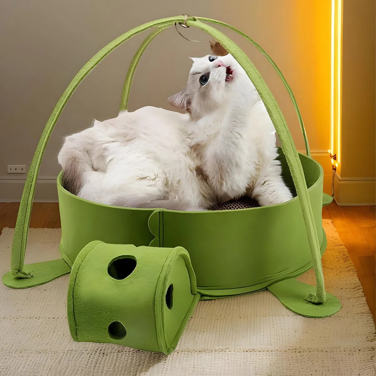 Tablero Rascador para Gatos Poste Rascador Grande para Mascotas Y Salon | Juguete Desmontable en Forma de Tortuga para Casa, Salón y Pisos de Alquiler
