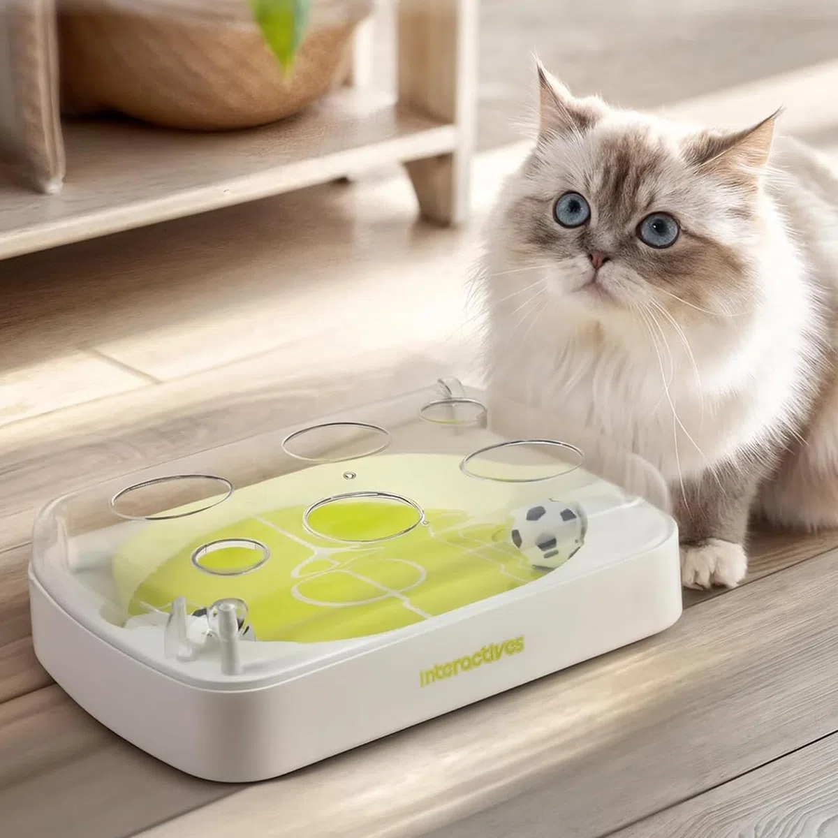 Pelota Interactiva para Gatos Juegos interactivos de fútbol para mascotas