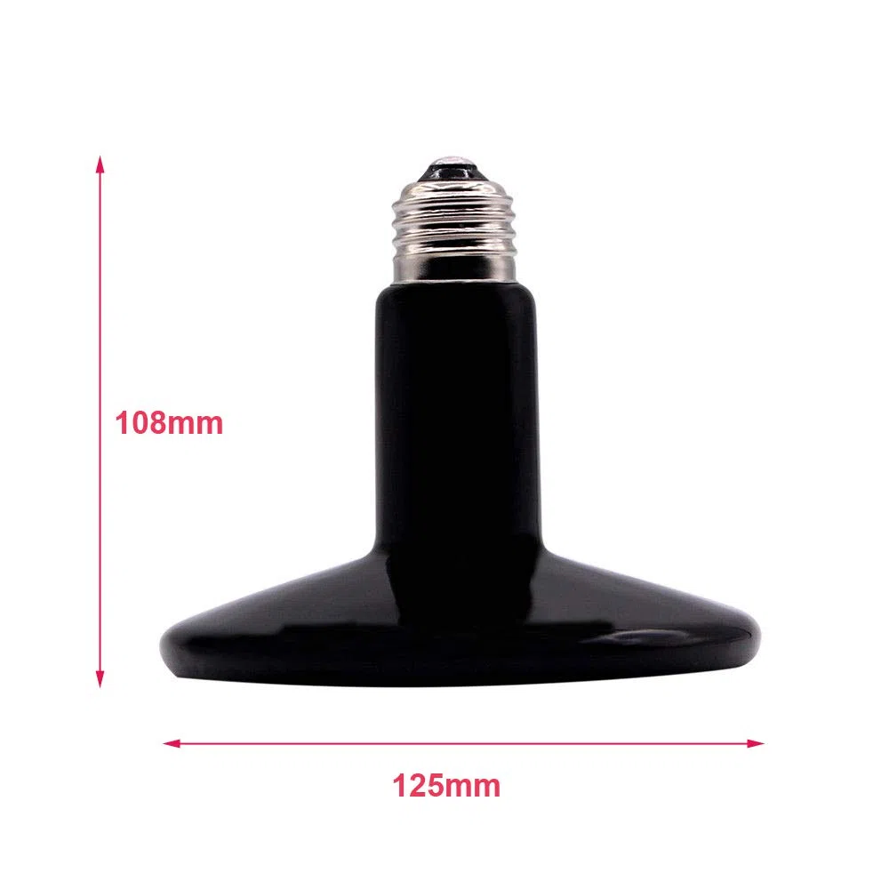 Lámpara de calor para reptiles de 250 W, calentador de cerámica infrarrojo para mascotas, accesorios para tanque de reptiles, accesorios para anfibios, criadores de mascotas, gallineros, lagartos