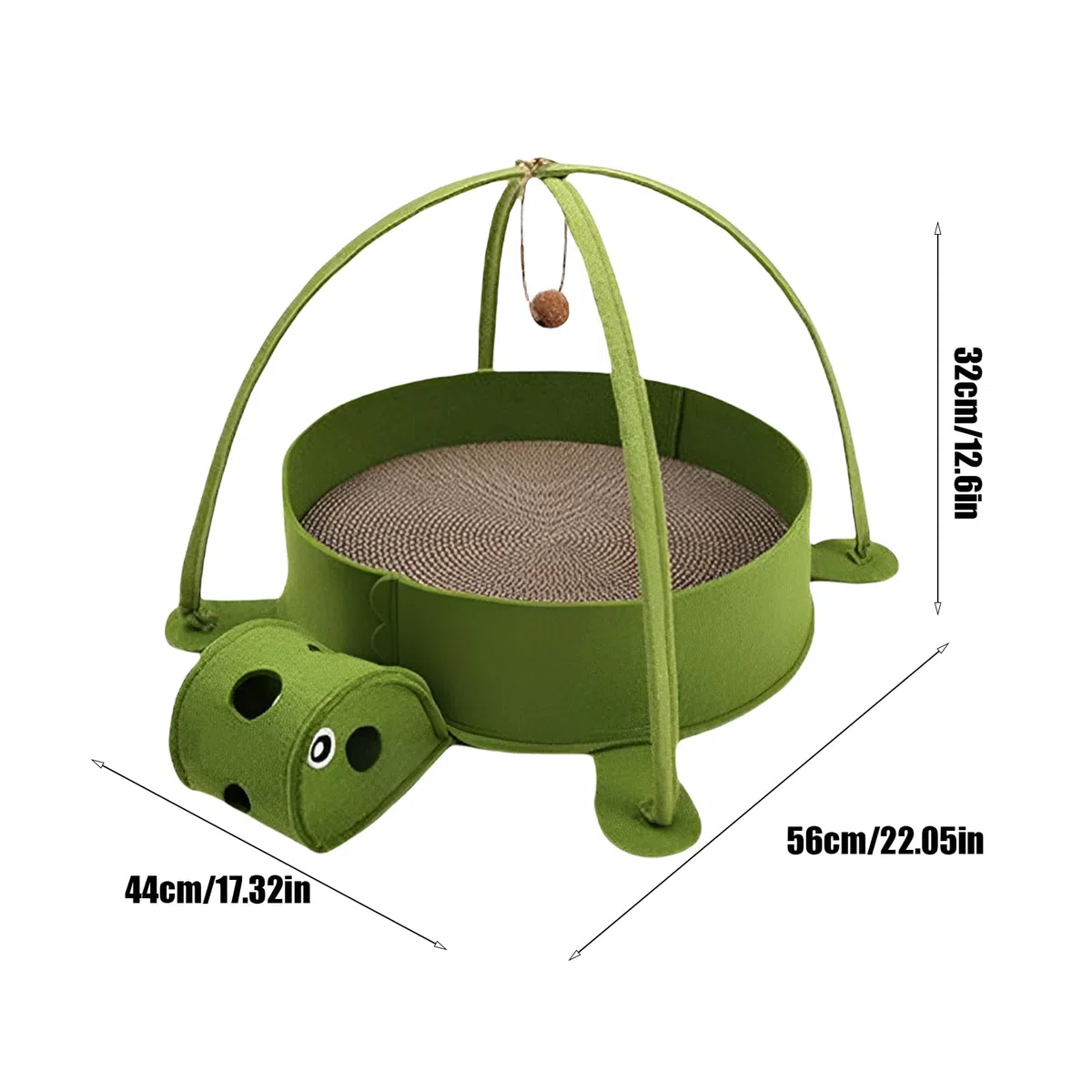 Tablero Rascador para Gatos Cama Rascador de Cartón Corrugado para Mascotas | Juguete Desmontable en Forma de Tortuga para Casa, Salón y Pisos de Alquiler