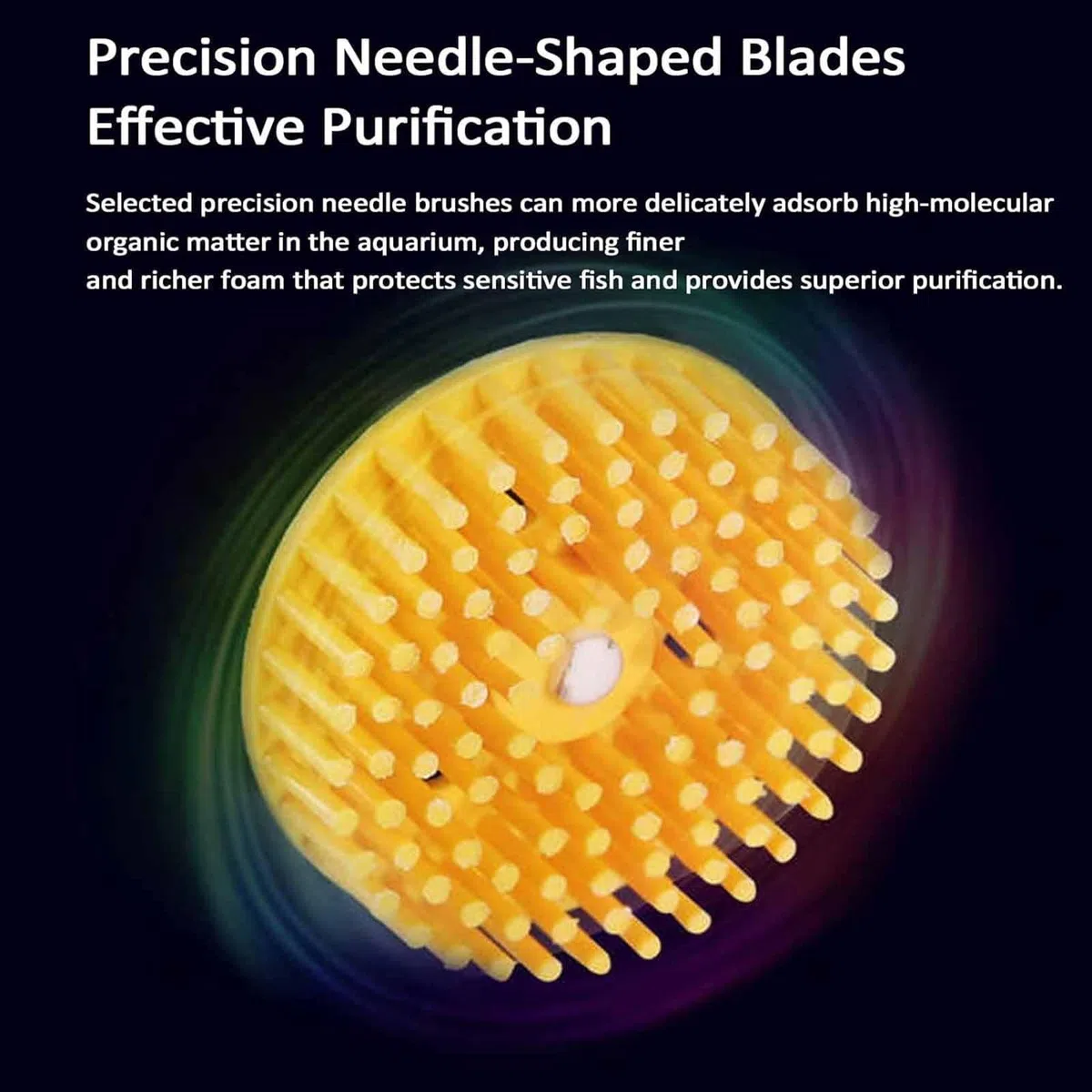 Desnatador de superficie de acuario, espumador silencioso de proteínas DC con altura ajustable, silenciador de entrada de aire, cepillos de aguja y potente ventosa para acuarios