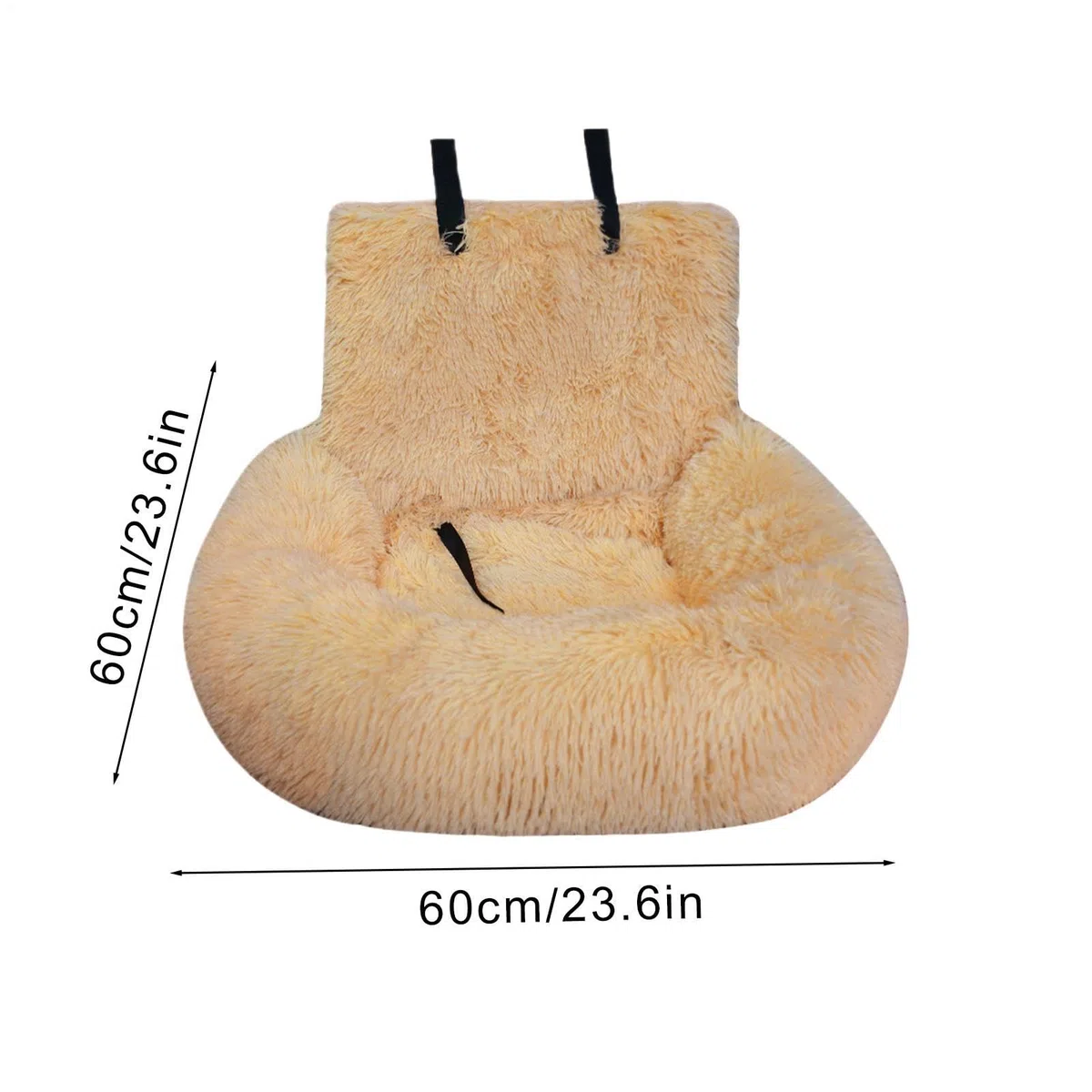 Asiento de coche para , cojín de asiento de coche de felpa para cachorros, cojín de cama de mascotas antideslizante para viajes, camping, senderismo, desplazamientos diarios
