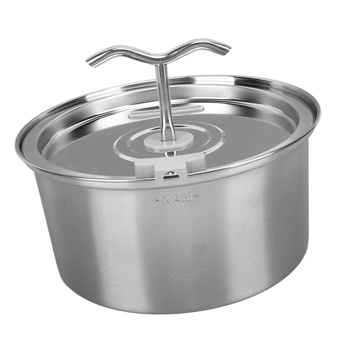Pongnas Fuente de Agua para Gatos de Acero Inoxidable, Fuente Automática para Mascotas de 3,2 L, Bomba Silenciosa para Gatos, Perros con Diseño de Doble Boquilla, Filtrada, Fácil de