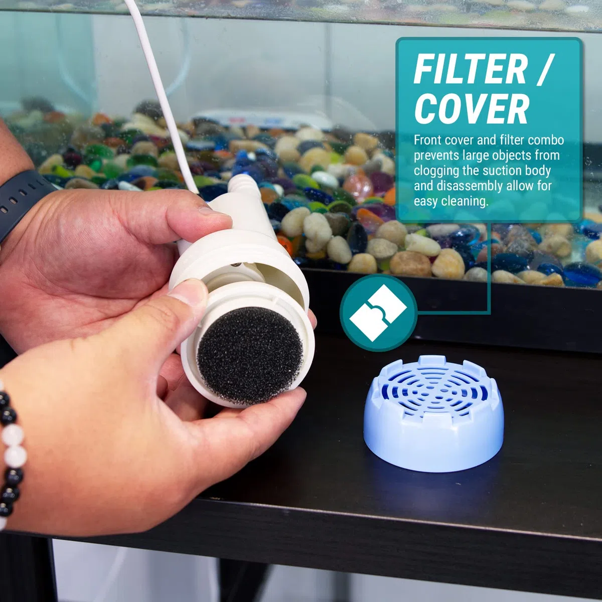 TERA PUMP - Bomba de sifón para Acuario y Estanque para Cambio de Agua, Repuesto de Agua, sin BPA, Seguro para la Vida del Acuario