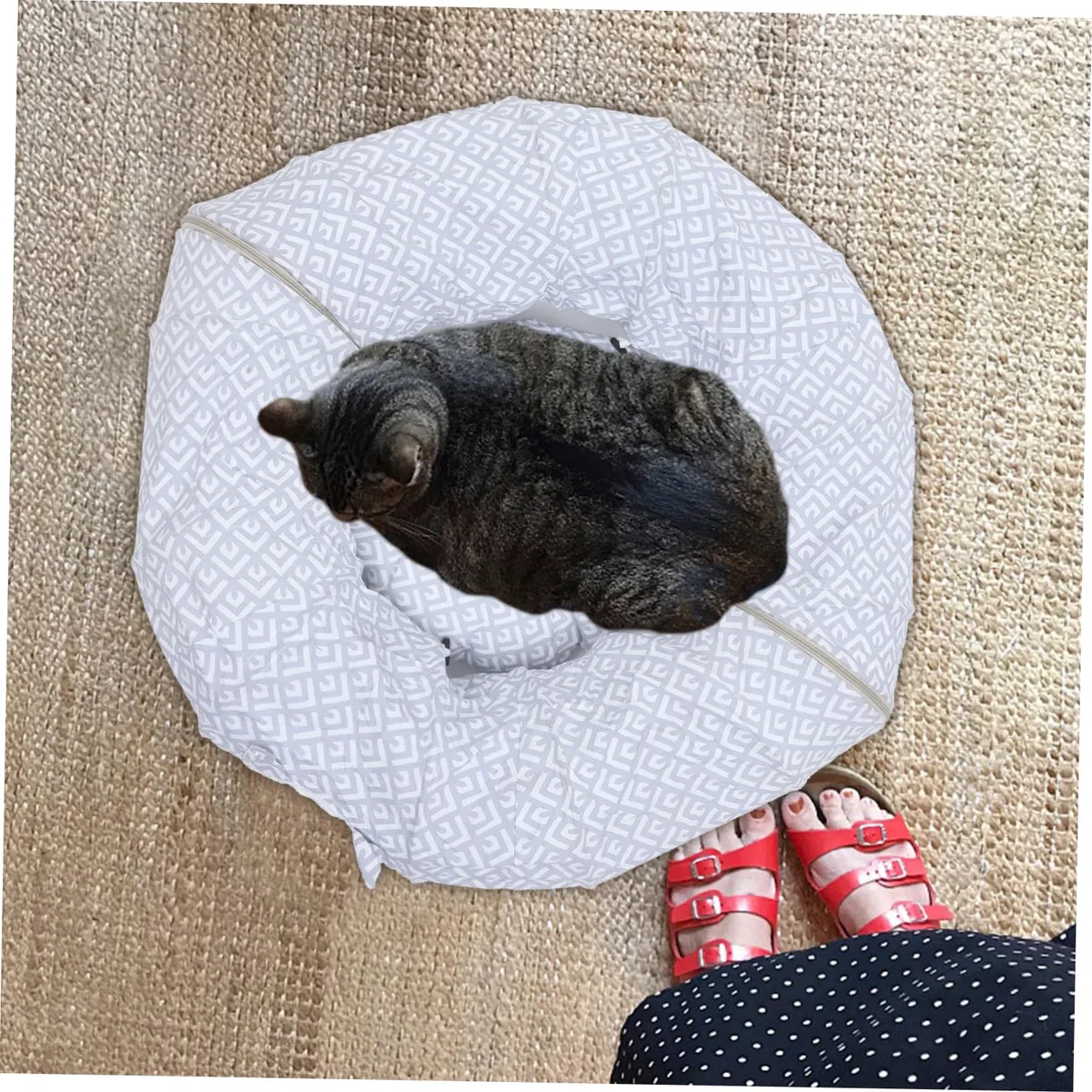 BESPORTBLE Cama Túnel para Gatos Forma De Dona Túnel Cama para Gatos De Interior para Gatitos y Conejos
