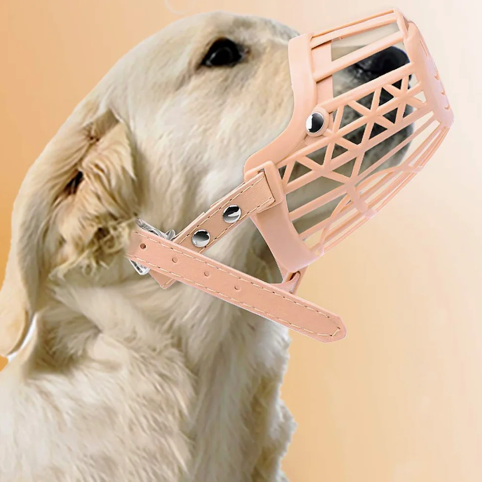 Bozal de Silicona Transpirable for Perros con Correas Ajustables: Evita mordeduras, ladridos y masticación.(XL)