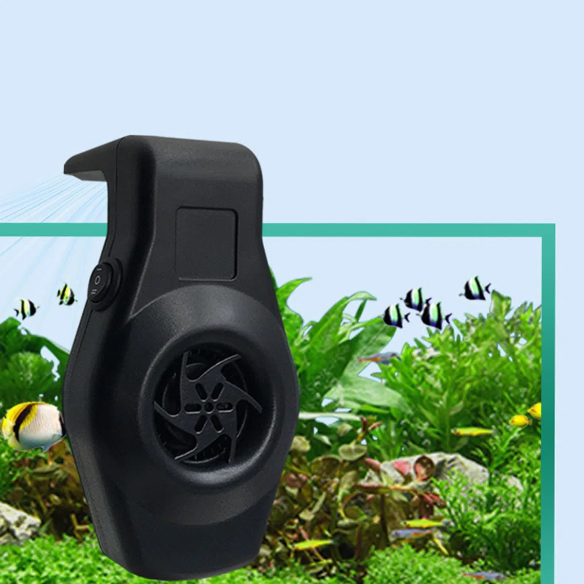 Potente ventilador de refrigeración para acuarios domésticos, reduce la humedad del calor, USB, enfriador de aire, accesorios para peceras, reductores de humedad