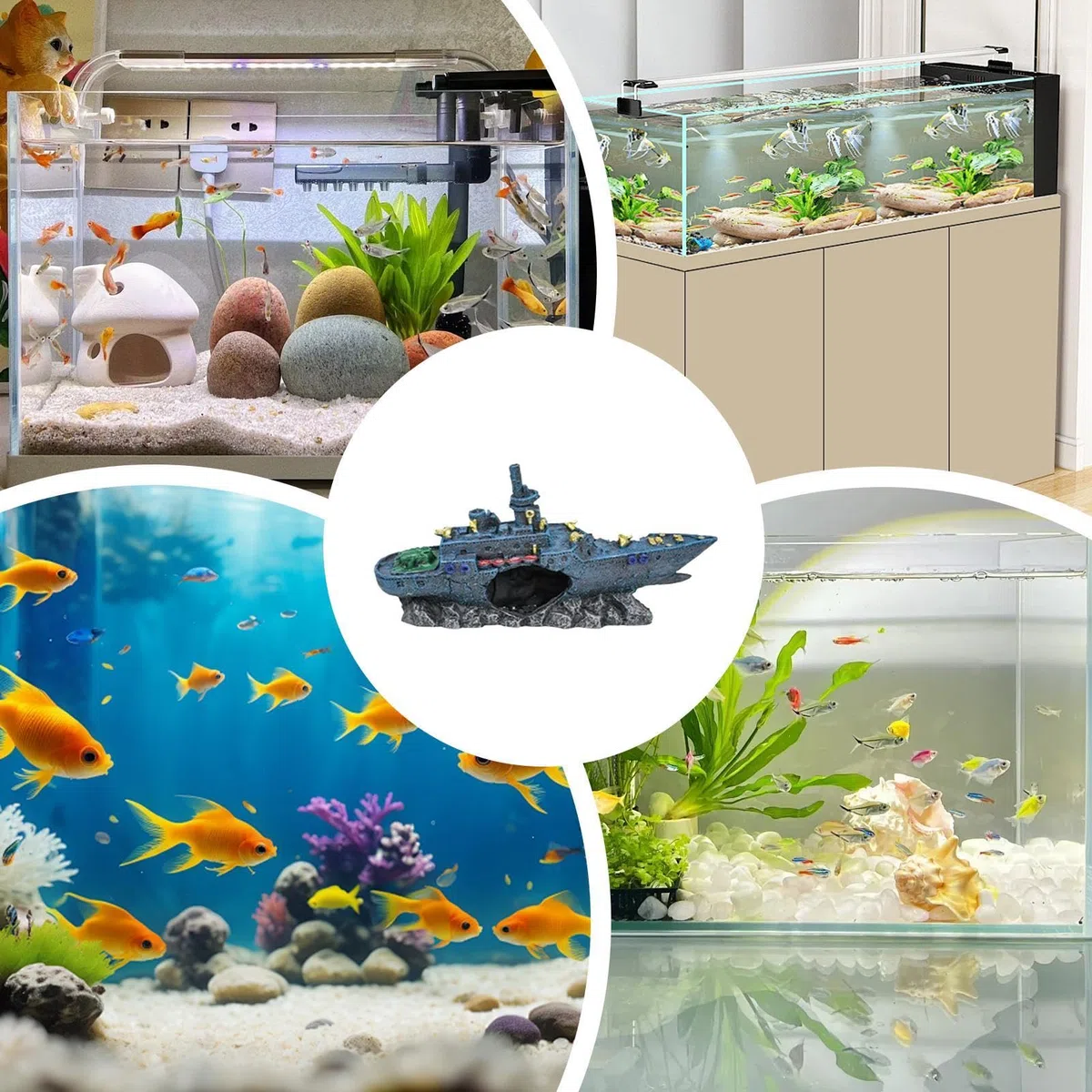 Decoraciones de Acuario de naufragios,Decoraciones de naufragios de
