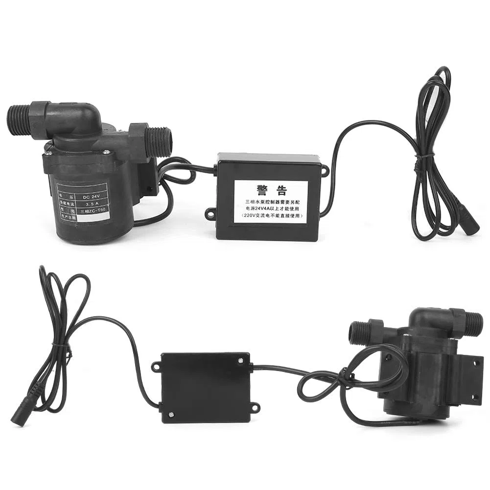 FTVOGUE Bomba de Agua sin Escobillas de 24 V Mini Bomba Sumergible Trifásica IP68 a Prueba de Agua 1750 L H Elevación Plástico de Ingeniería para Fuente de Acuario de Refuerzo Uso Hidropónico