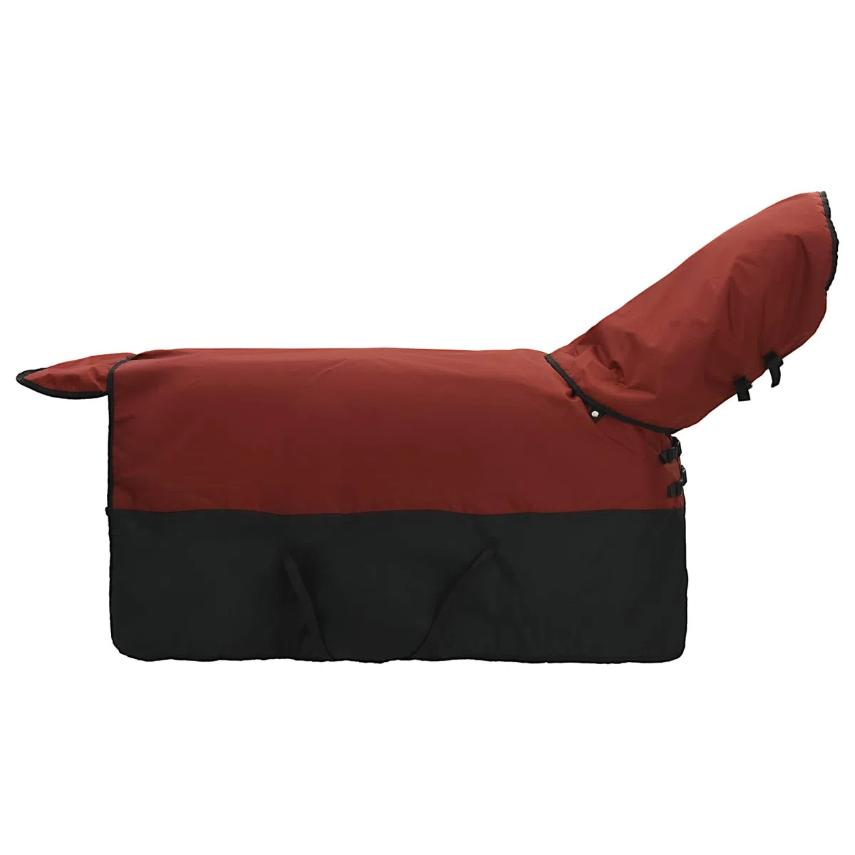 vidaXL Manta para Caballo Borgoña y Negro 95 cm Poliéster