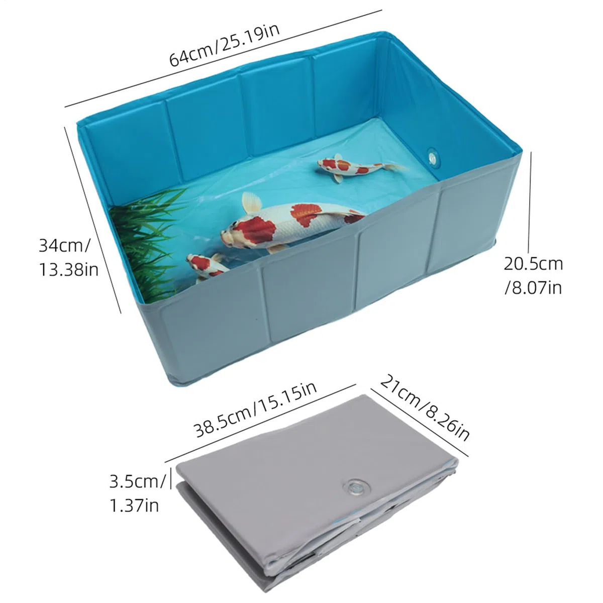 Piscina para Perros Bañera De Perro Plegable De PVC con Forma Cuadrada