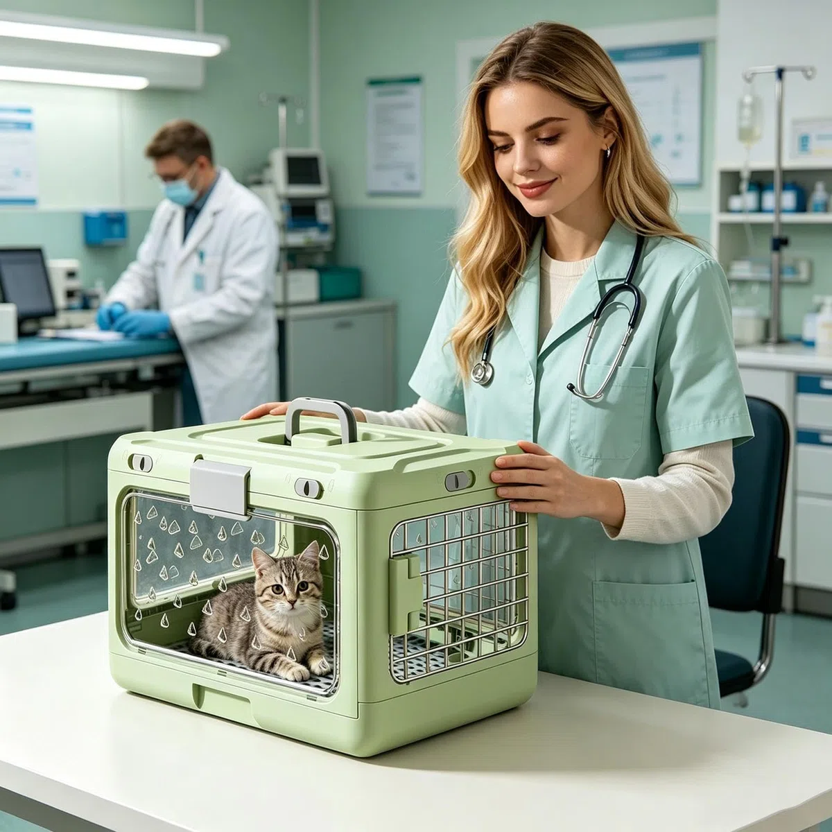 Transportín para Gatos Transportadora Transpirable para Mascotas | Transportín Rígido de Perros Para Mascotas Pequeñas O Medianas, Cachorros Y , Salidas, Camping, Paseos, Viajes Por Carretera