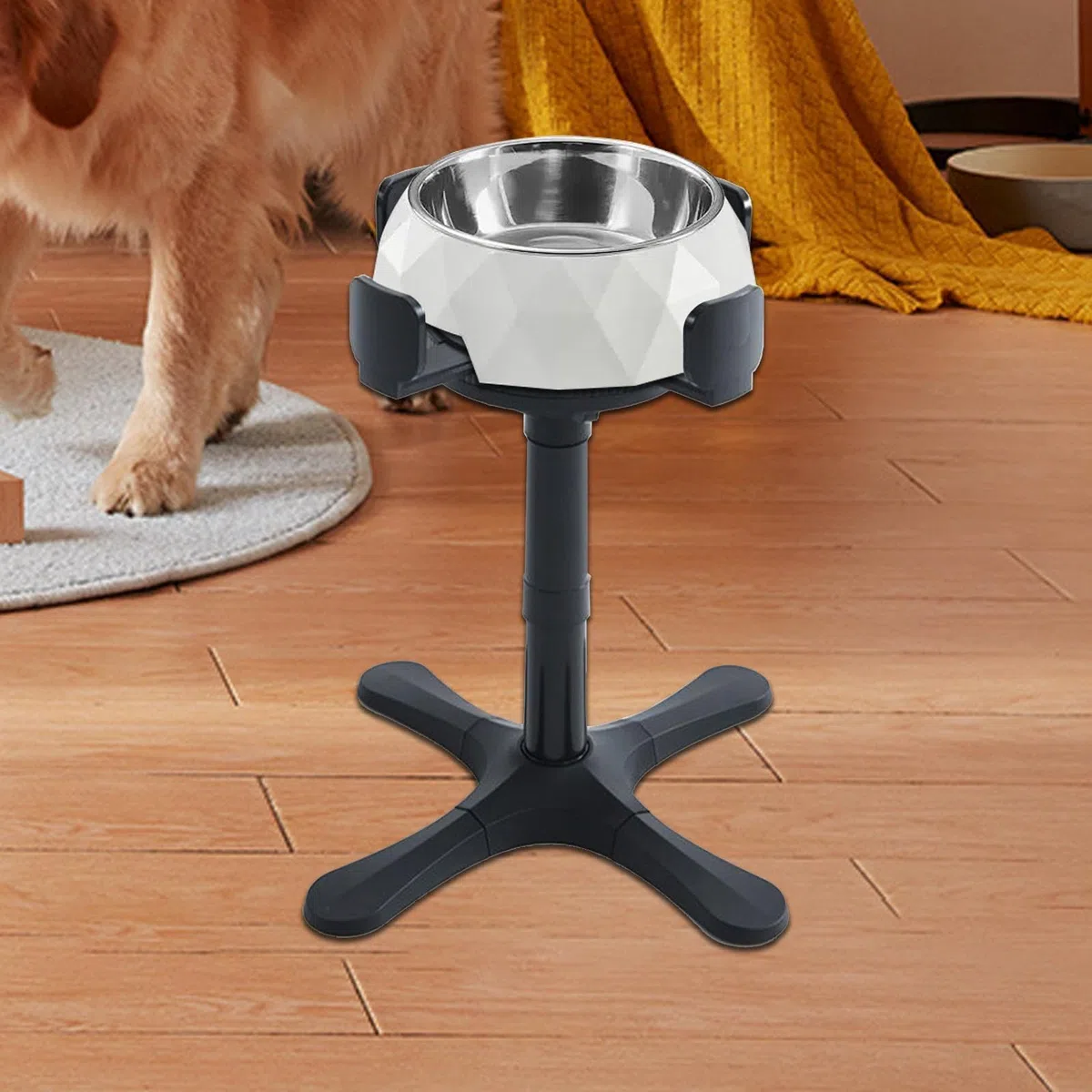 Soporte Elevado Ajustable para Comedero de Mascotas para Perros de Todos Los Tamaños, 1 PC