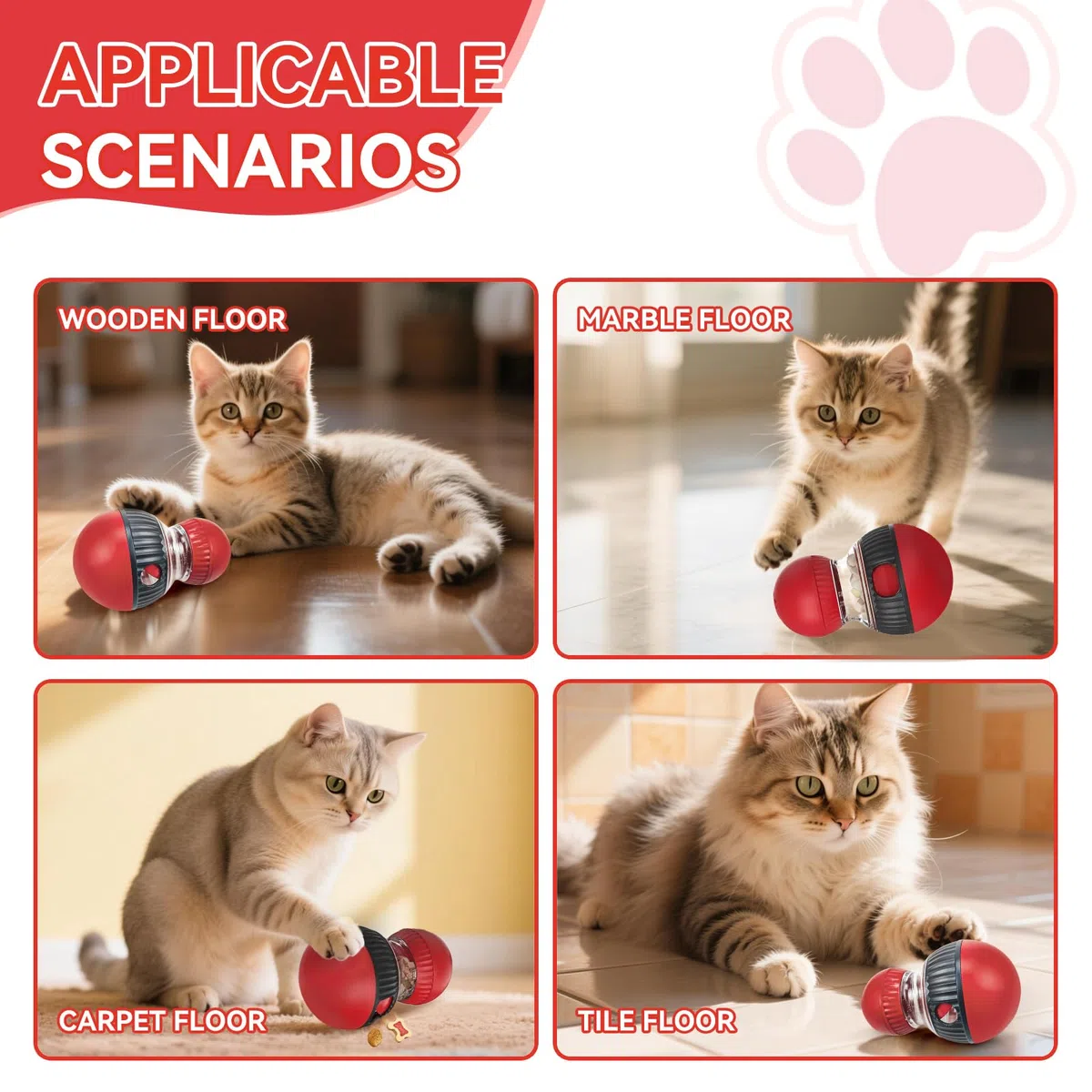 Dispensador de golosinas para gatos, dispensador de bolas de juguete para gatos, juguetes interactivos, rompecabezas de interior, rompecabezas de comida lenta, resuelve el aburrimiento y aumenta la