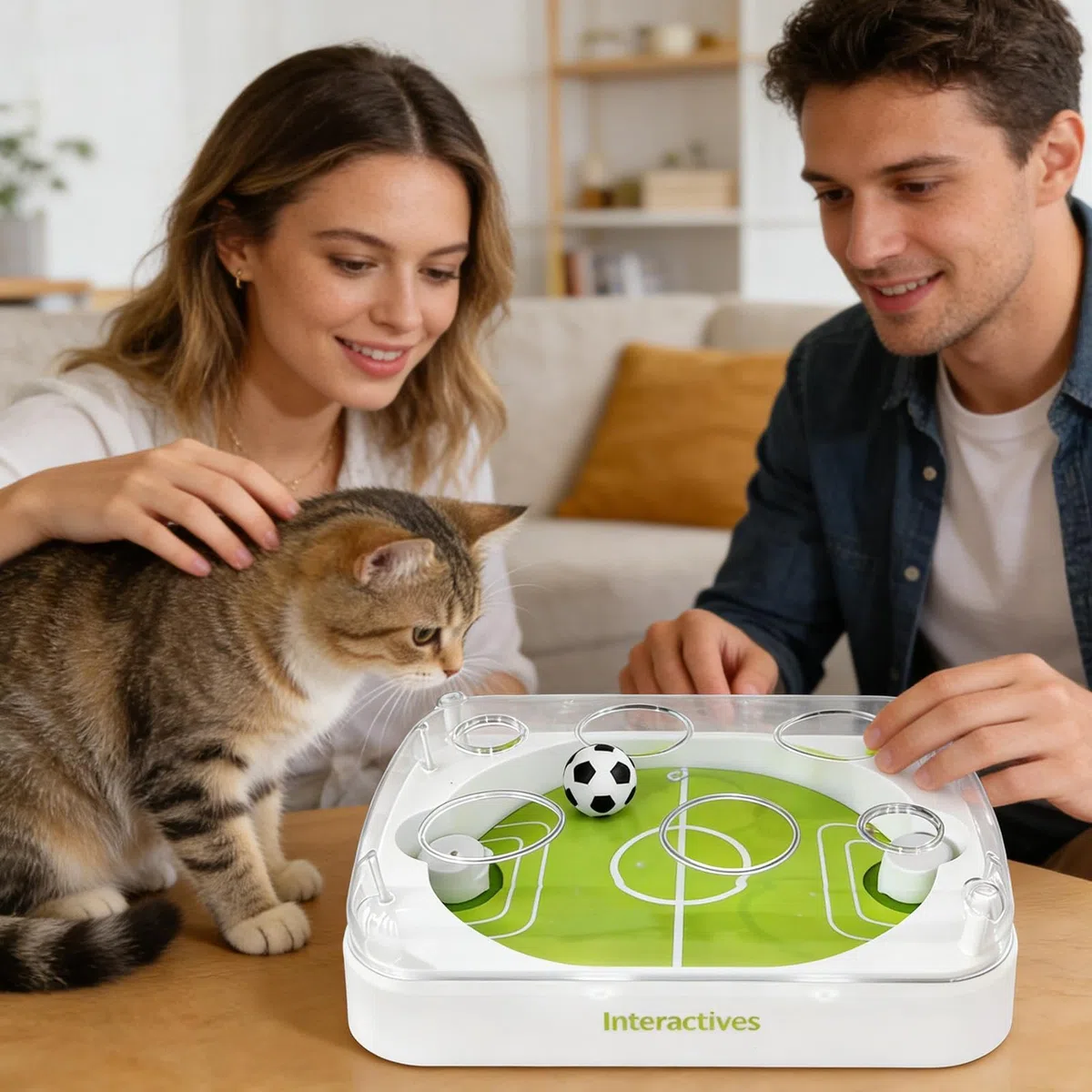 Juguetes para Gato Tipo Pelota Juegos Interactivos de Fútbol para Mascotas
