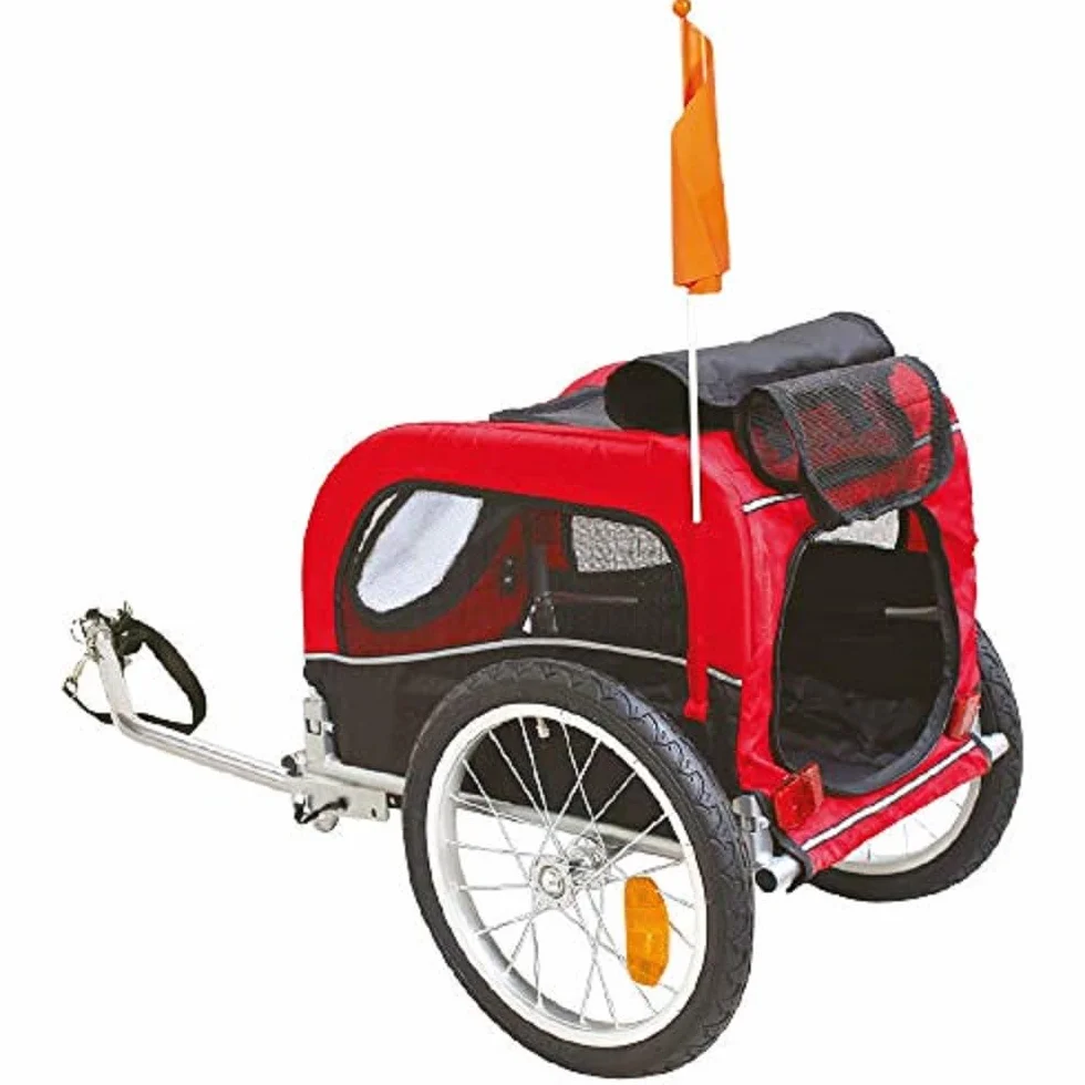Croci Cargo Bike - Remolque De Bicicleta Y Cochecito Para Perros - Práctico, Espacioso Y Cómodo Portabicicletas - 116 Cm De Largo Para Perros De Hasta 20 Kg