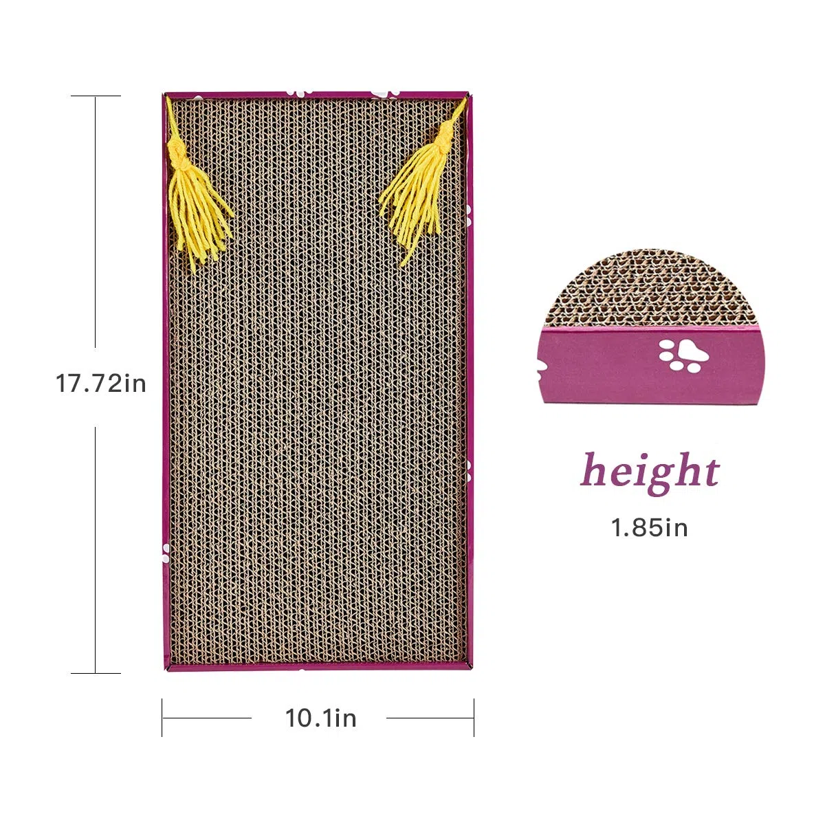 PEEKAB Rascador de cartón para Gatos, Tabla Ancha para rascar Reversible, Corrugado, Almohadilla para rascar Gatos con Caja incluida, 3 Piezas Grandes