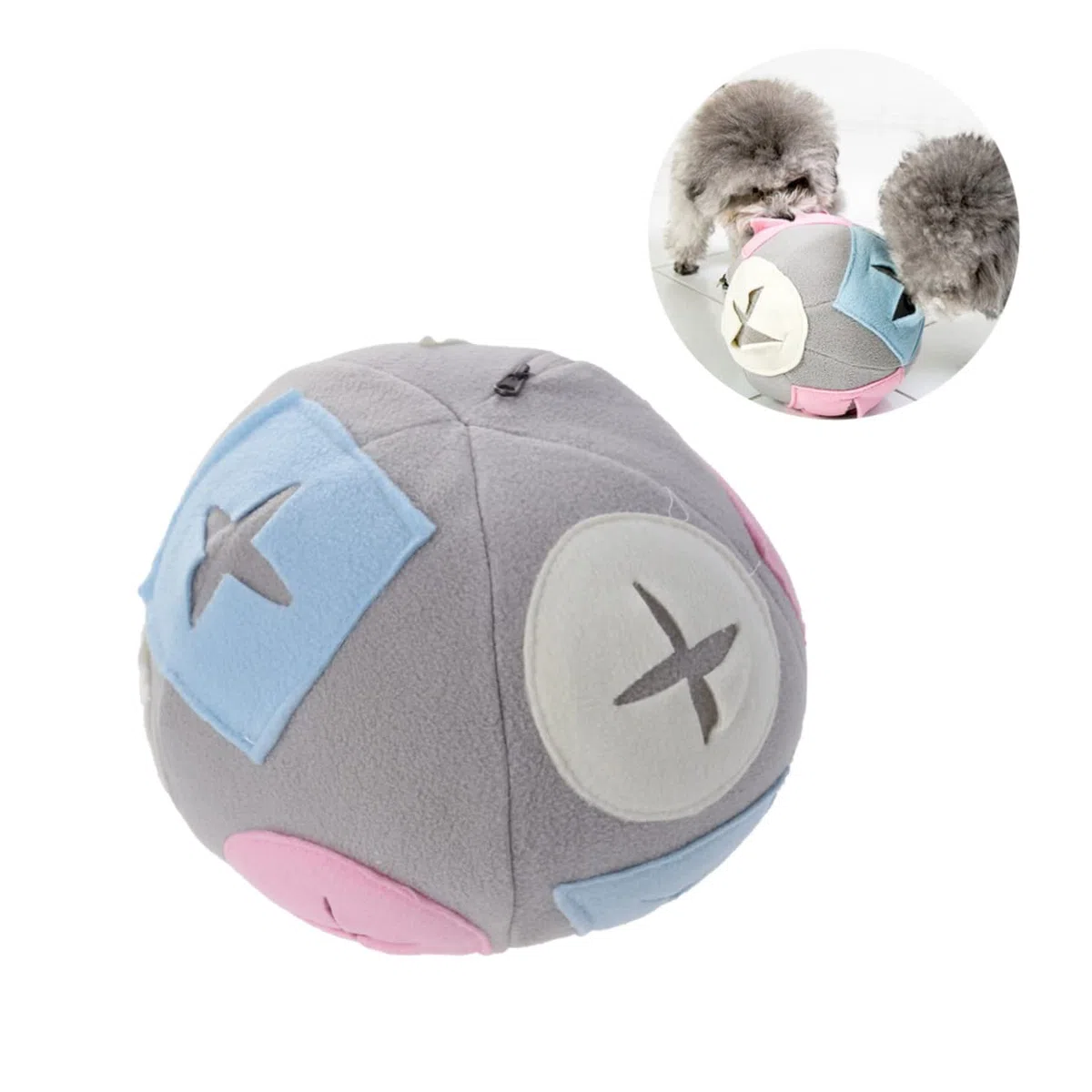 INOOMP Dispensador De Comida para Perros 2 Unidades 20 Cm Juguetes Interactivos para Entrenamiento Canino Material Polar Lavable A Máquina.