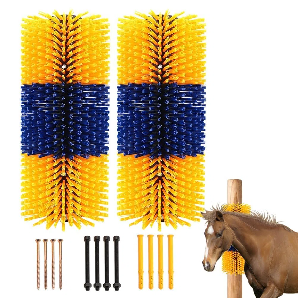 2 Cepillos para Rascar Caballos, Cepillo Rascador Universal Cepillo para Crines de Caballos para Animales de Granja Cepillo de Masaje Ganado