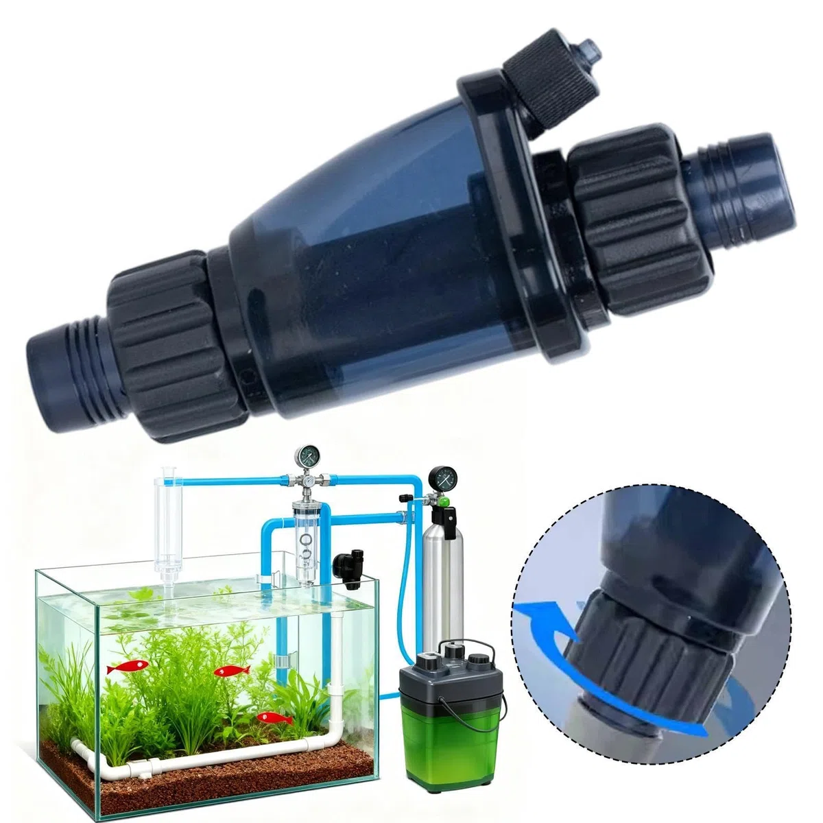 Difusor de CO2 para, Bomba, Atomizador de CO2 para Plantación, para 16mm