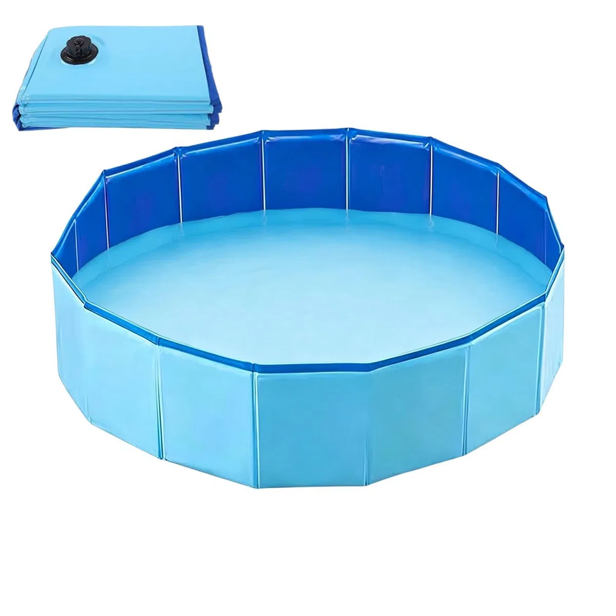 Piscina Pequeña 120 x 30 cm Antideslizante Plegable Portátil Bañera | Bañera para Perros Reforzada Adecuado En Patio Jardín Baño Interior Exterior Hogar Niños Cachorros Gatos
