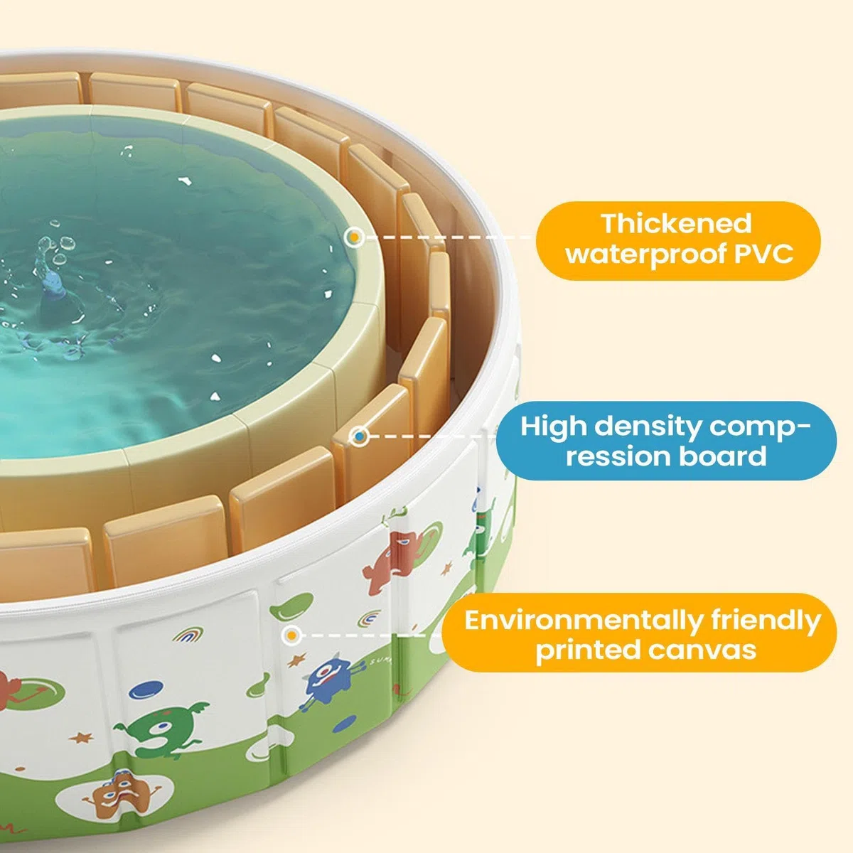 Piscina para Perros Piscina Plegable para Perros | Piscina Viajera Plegable para Mascotas para Patio Camping Playa Autocaravana Verano Hogar Apartamento Dueños Cachorros Niños