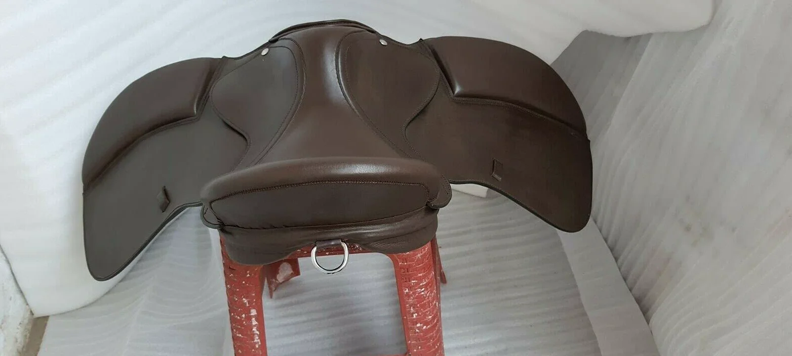EU Silla de montar inglesa de cuero sin árbol GP todo propósito silla de montar en todos los tamaños