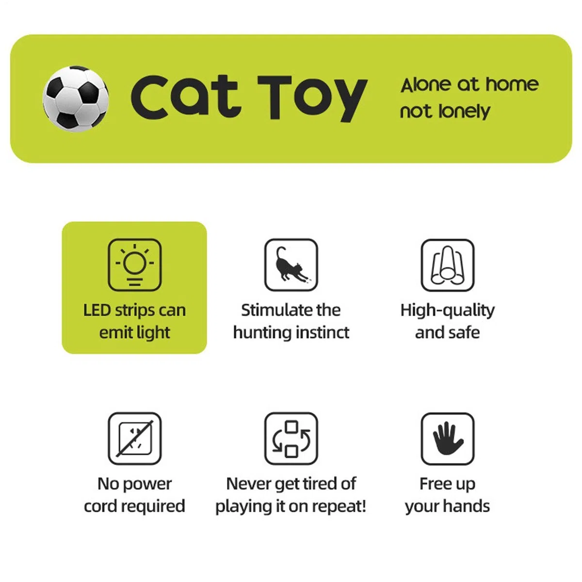 Pelota Interactiva para Gatos Juegos Interactivos de Fútbol para Mascotas