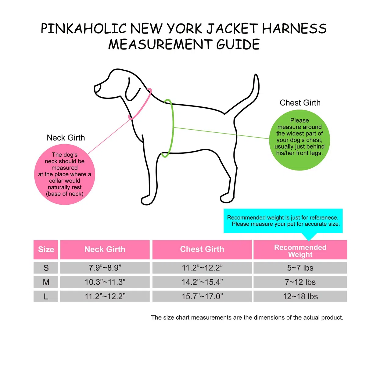 Pinkaholic New York Kalina PINKA Harness Rosa S Arnés para Perros