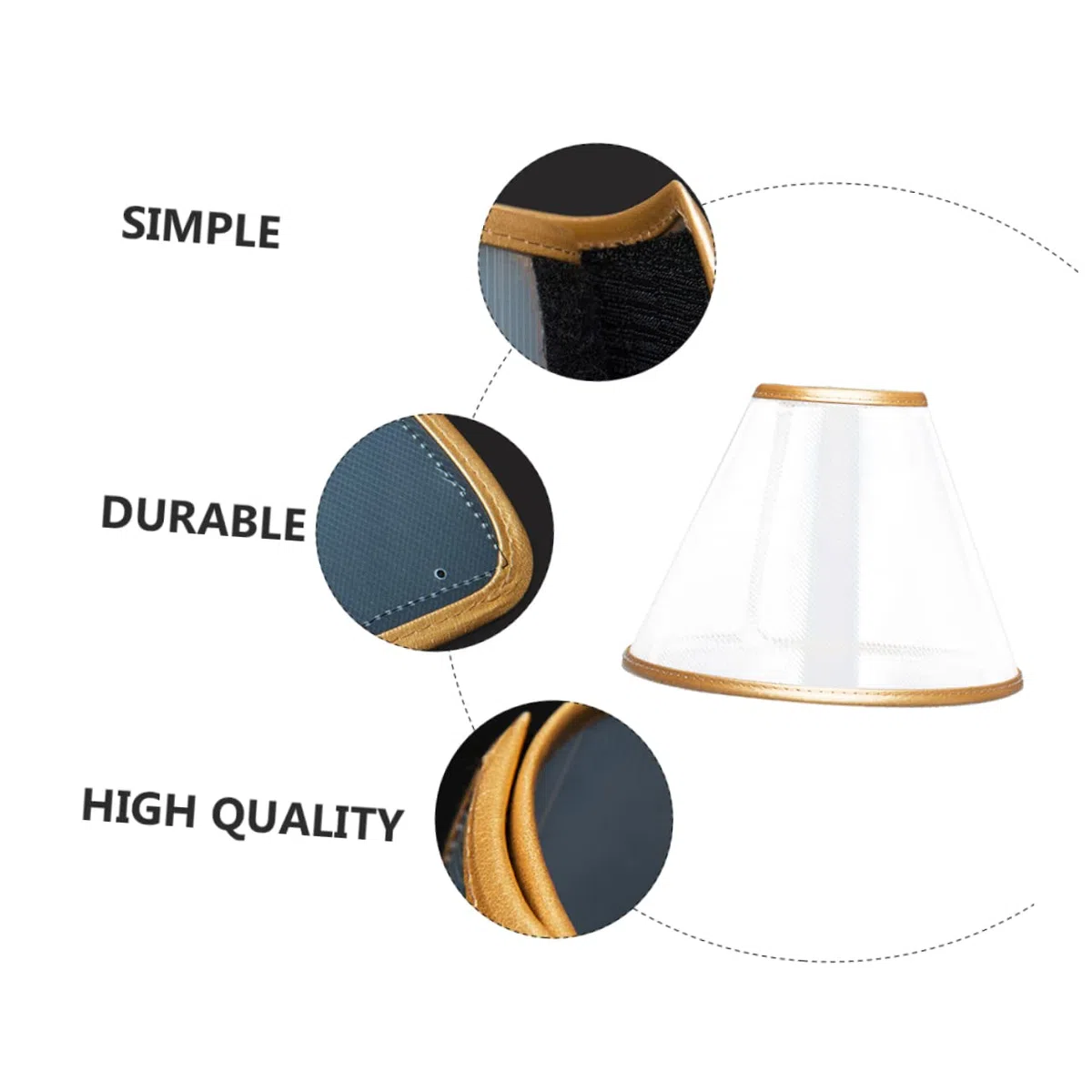 SUPVOX 2piezas Collar De Ajustable para Mascotas Diseño Transparente Previene Lameduras y Rasguños Válido para Perros y Gatos Profundidad