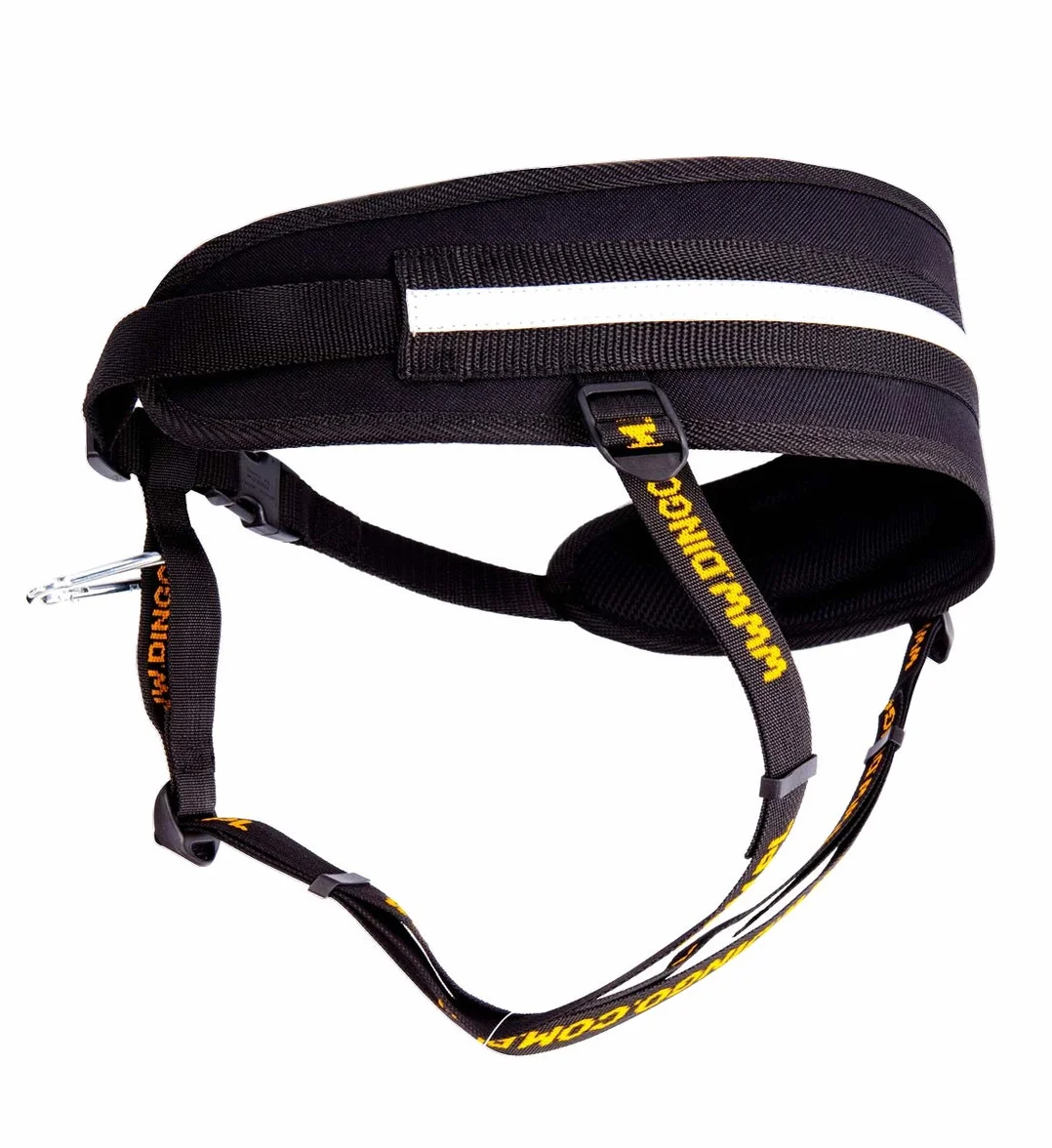 Dingo Canicross Cinturón 4 en 1 Universal, Ajustable, Seguro, Reflectante, Multifuncional, Cinturón de Paseo para Perros Manos Libres para Correr, Hacer Deporte, Trotar, Entrenar, Negro