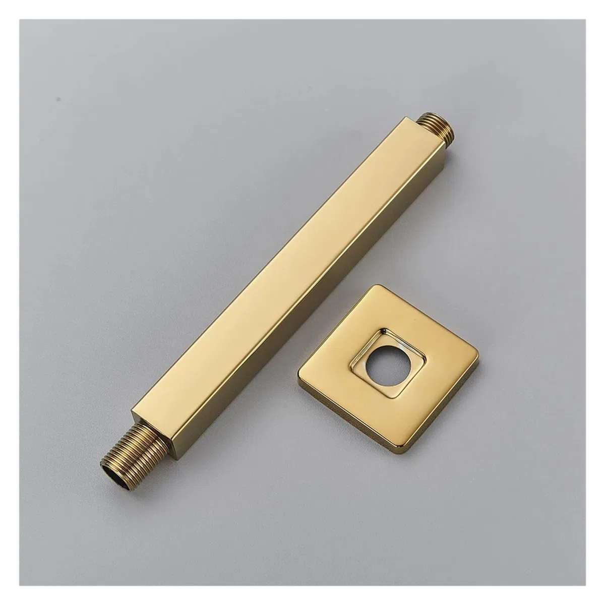 GUYTRM Cabezal de ducha de brazo fijo for montaje en pared y techo, brazo de ducha negro, soporte for cabezal de ducha de baño lingli(Nickel A1)