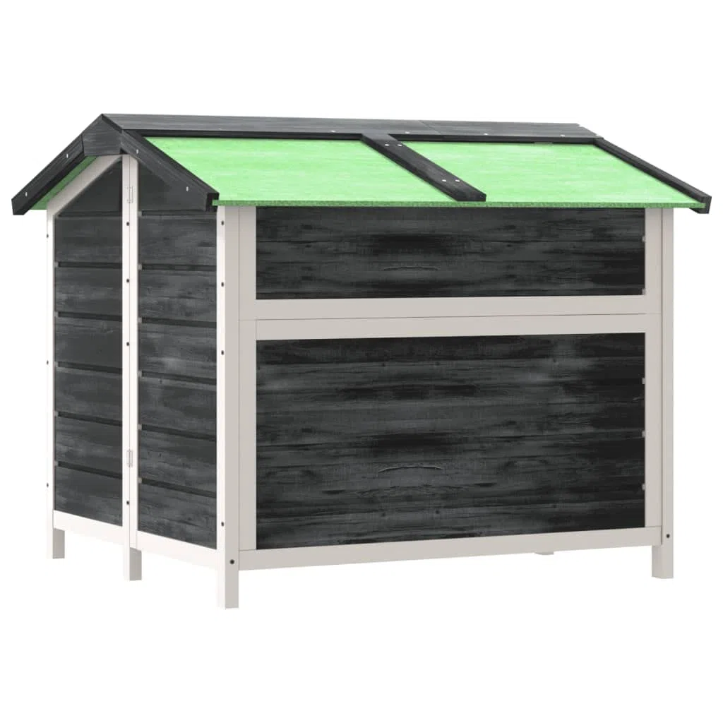 Mangloder - Caseta para perro de madera de pino maciza, 96 x 87 x 80,5 cm, con techo impermeable, gran entrada, exterior, jardín, terraza, seguro para perros y animales pequeños