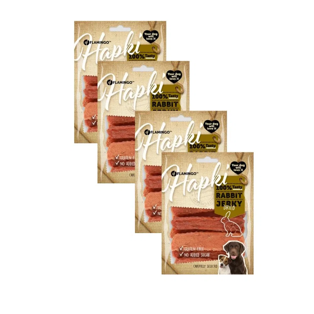 Flamingo Snacks para Perros HAPKI Snack Carne DE Conejo 6x170G