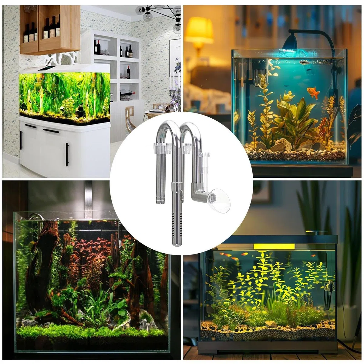 Tubo De Entrada Y Salida Para Acuario Conductos De Acero Inoxidable De Alta