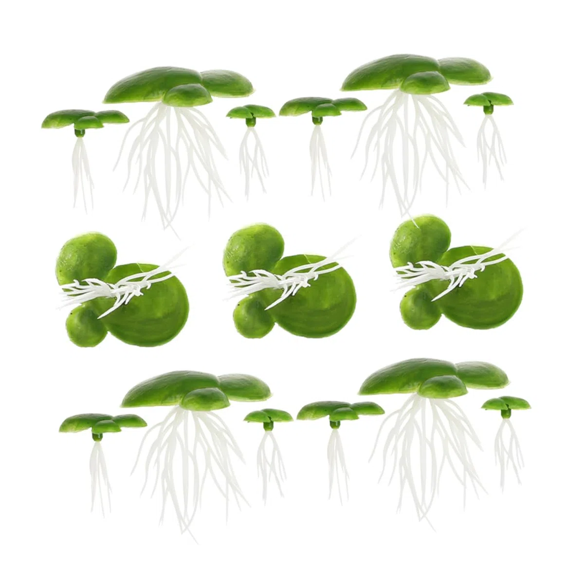 PRETYZOOM 450piezas Acuáticas Artificiales Flotantes Decoración De Lenteja Simulada Adornos para Estanques y Peceras Suministro De Vegetación para