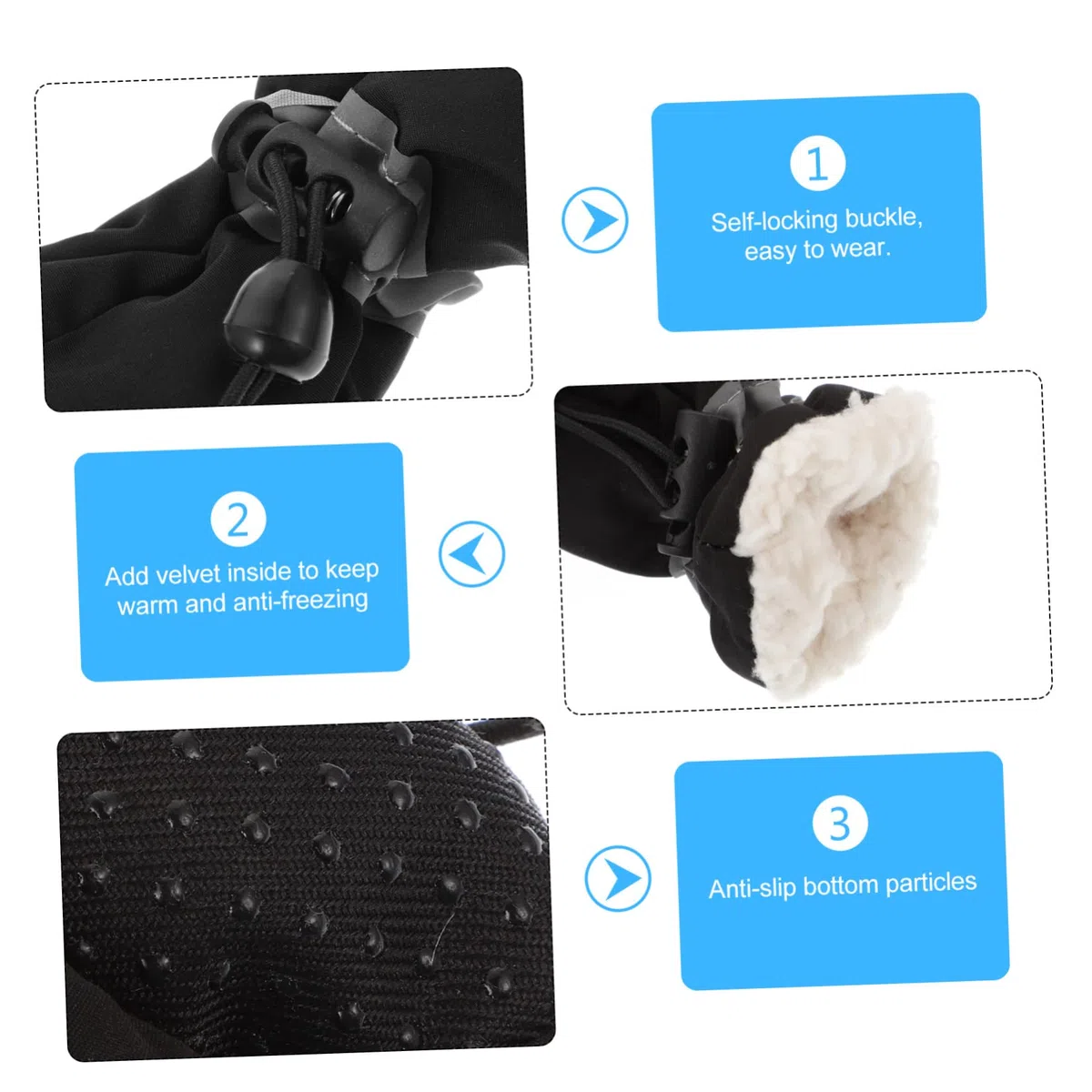 4 Uds Cubiertas De Zapatos para Mascotas Zapatos Cálidos para Perros Y Gatos Calzado para Exteriores Zapatos para Cachorros Zapatos Cálidos De Zapatos De