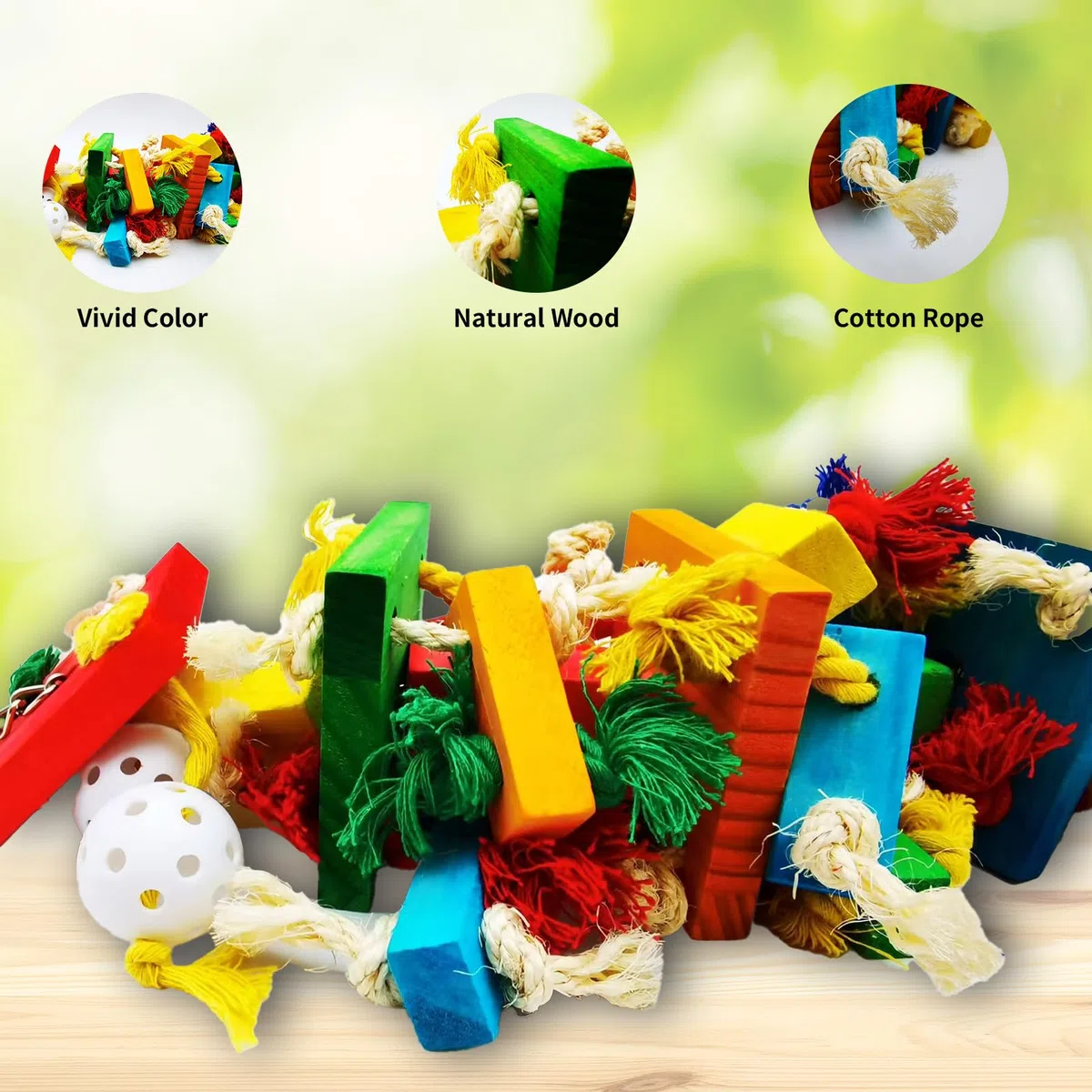 Juguetes interactivos de loros para pájaros grandes, cacatúa, cacatúa y periquito, cosas de juego para pájaros grandes, juguetes divertidos y atractivos para pájaros