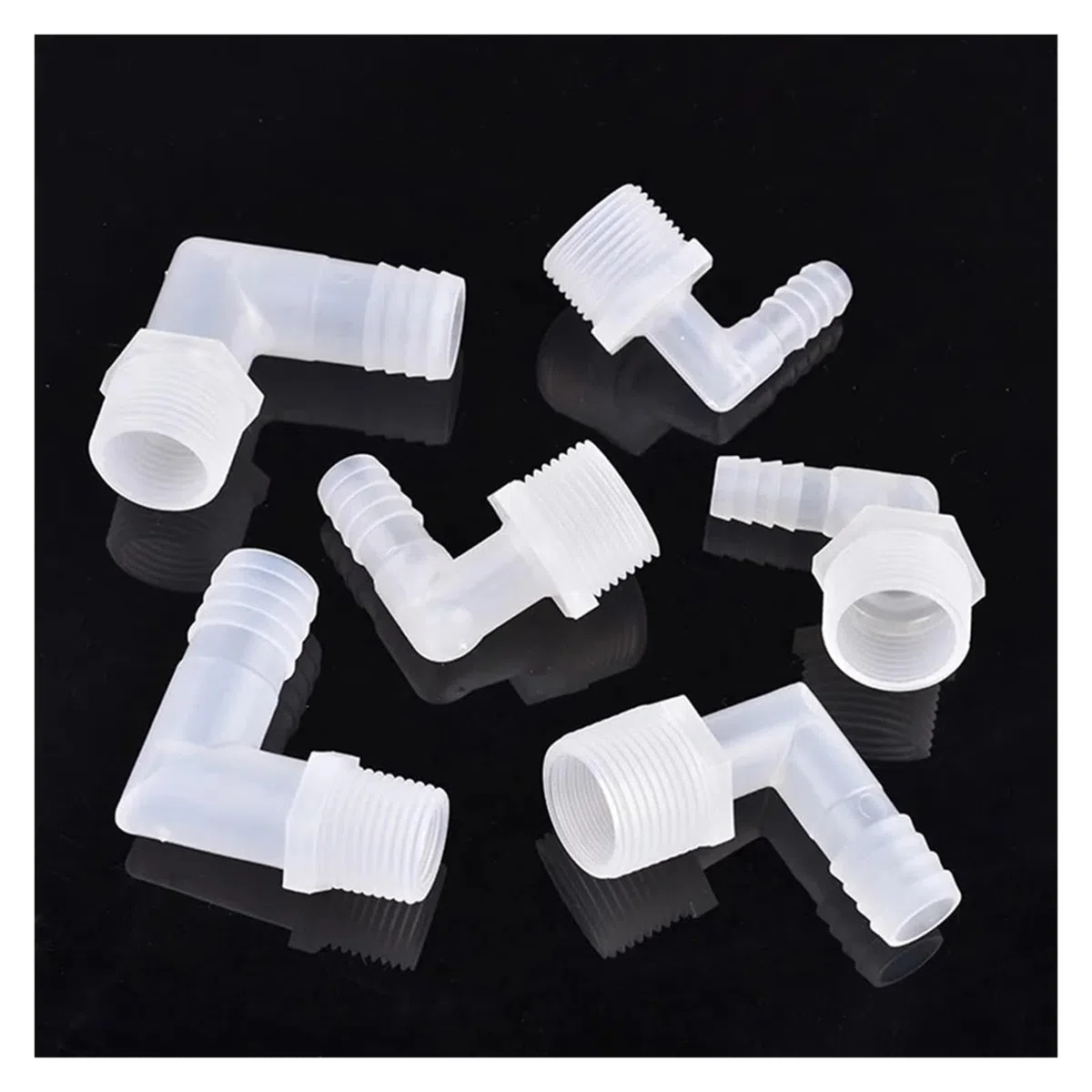 5-100 piezas de codos de PP G1/8~1/4 a 2,8-11,1 mm conectores de calidad alimentaria, accesorios for bombas de aire de acuario, juntas de tuberías de agua de riego(5.6-G1I8,50PCS)